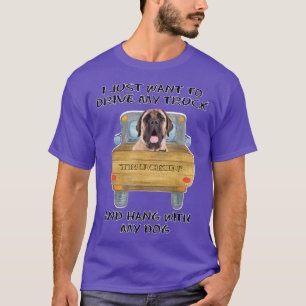 Truck Driving Dog Mastiff  T-Shirt
