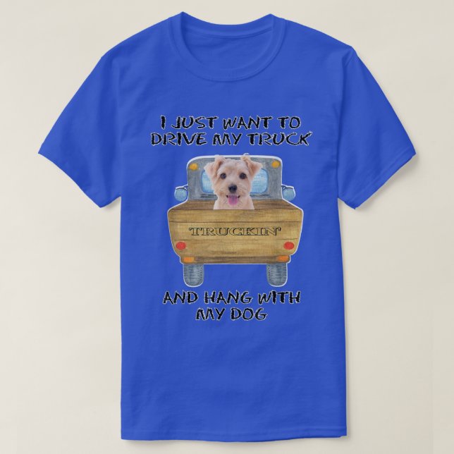 Truck Driving Dog Norfolk Terrier 2809 T-Shirt (Design Front)