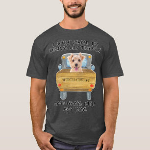 Truck Driving Dog Norfolk Terrier  T-Shirt