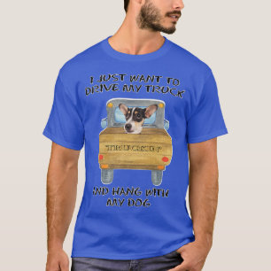 Truck Driving Dog Rat Terrier  T-Shirt