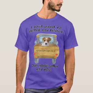 Truck Driving Dog Russell Terrier T-Shirt