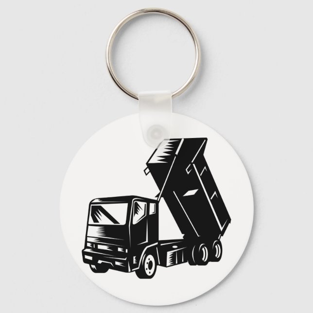 truck dump dumper tipper lorry key ring (Front)