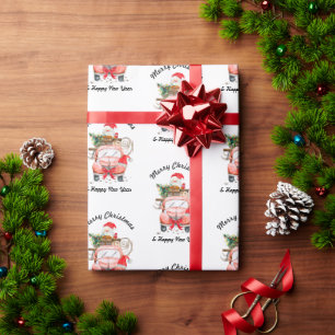 truck Funny new year Wrapping Paper