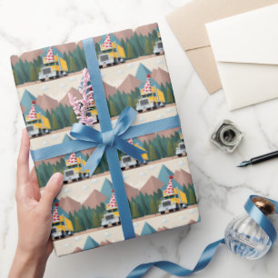 Truck Happy Birthday Party Funny Equipment Wrapping Paper