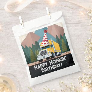 Truck Happy Birthday Party Funny Transport Favour Bag