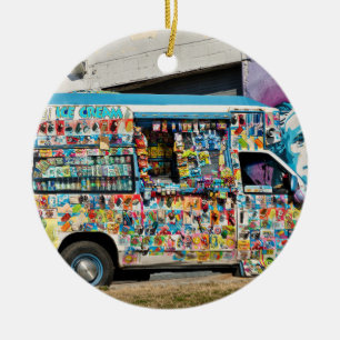 Truck - Ice Cream - Ice Cream headache Ceramic Ornament