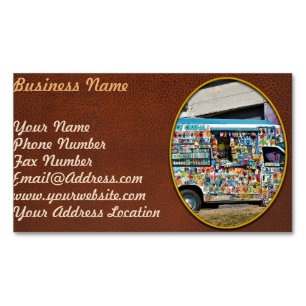 Truck - Ice Cream - Ice Cream headache Magnetic Business Card