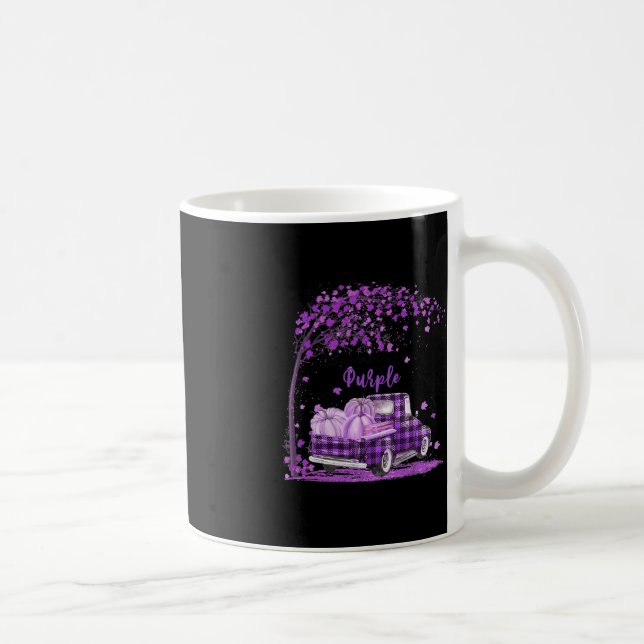 Truck in november we wear purple pancreatic cancer coffee mug (Right)