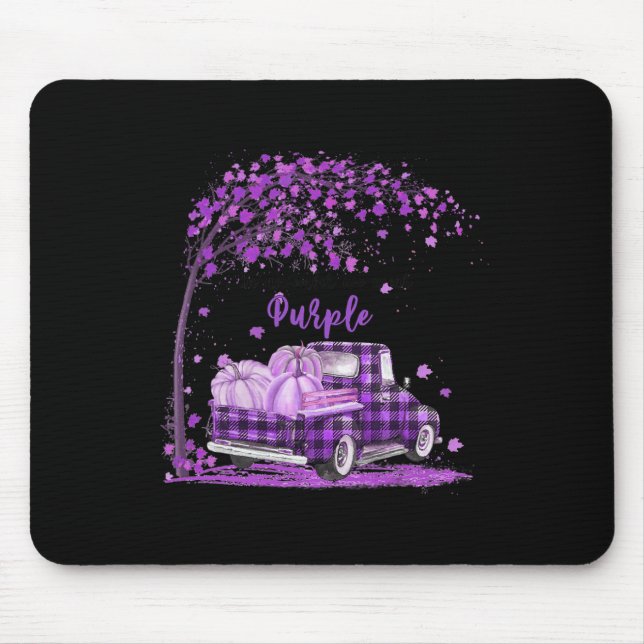 Truck in november we wear purple pancreatic cancer mouse pad (Front)