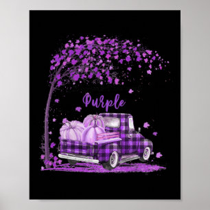 Truck in november we wear purple pancreatic cancer poster