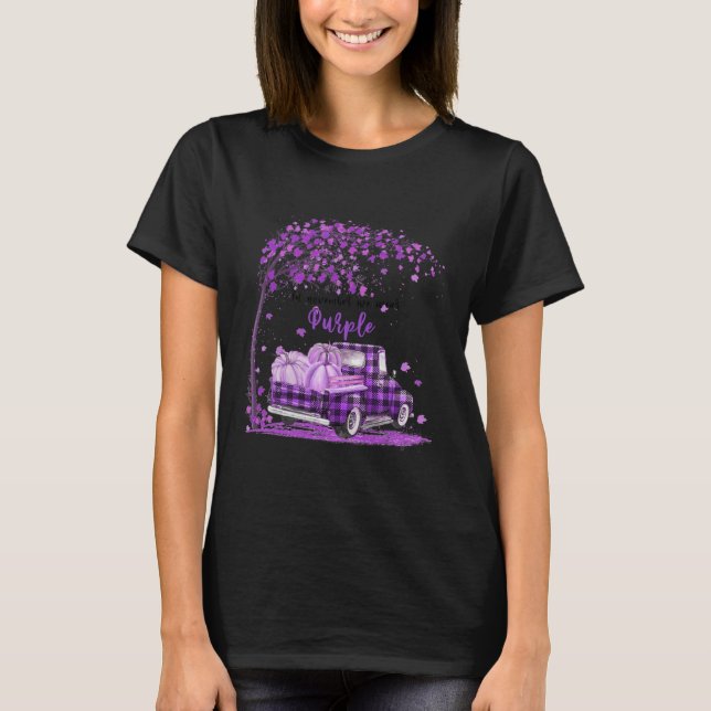 Truck in november we wear purple pancreatic cancer T-Shirt (Front)