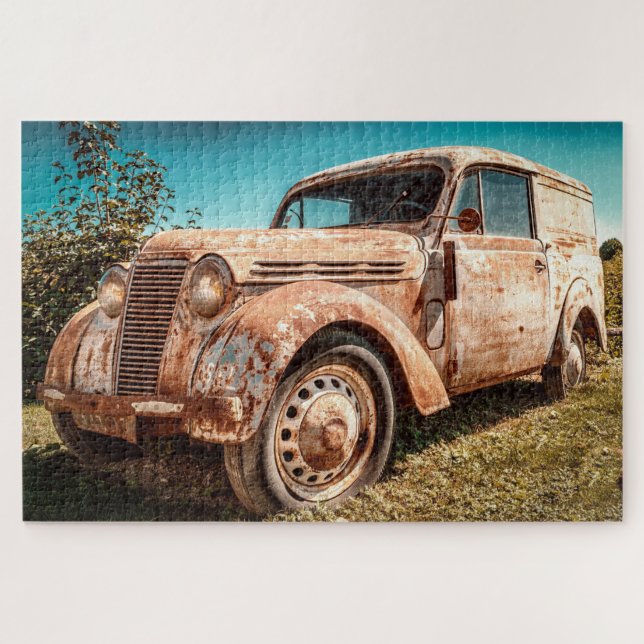 truck in the field puzzle (Horizontal)