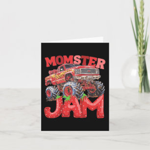 Truck Jam Mum Momster Boy Mama Birthday Mothers Da Card