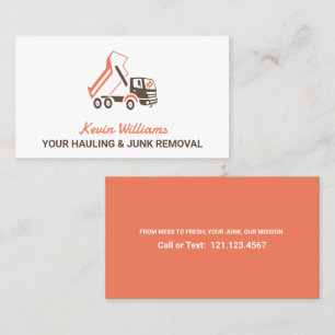 Truck Junk Removal Business Card
