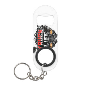 Truck Life Grunge Distressed Chrome Red Trucker Li