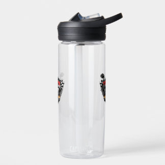 Truck Life Grunge Distressed Chrome Red Trucker Li Water Bottle