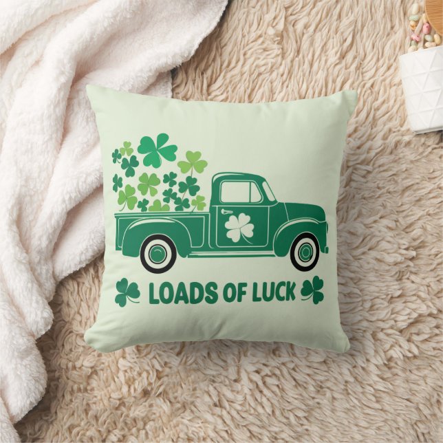Truck Loads of Luck St Patrick's Day Cushion (Blanket)