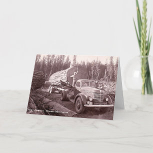 Truck Logging in Western Washington, 1940 Card