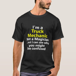 Truck Mechanic Job Pickup Diesel Monster Turbo T-Shirt