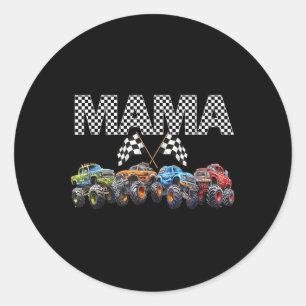 Truck Mum Monster Truck Mama Era Mothers Day Truck Classic Round Sticker