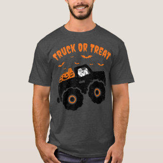 Truck Or Treat Pumpkins Boo Halloween Monster Truc T-Shirt