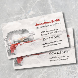 Truck Plough Snow Removal Service Business Card