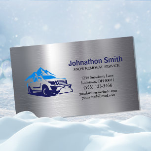 Truck Plough Snow Removal Service  Business Card