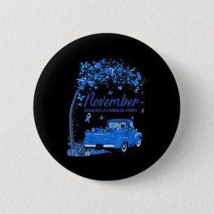 Truck Pumpkin November Diabetes Awareness Month Gi 6 Cm Round Badge