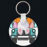 truck rabbit, retro, vintage key ring<br><div class="desc">Durable and lightweight keychain featuring a vibrant,  high-quality print,  perfect for keys,  bags,  backpacks,  small gifts,  souvenirs,  and everyday accessories.</div>