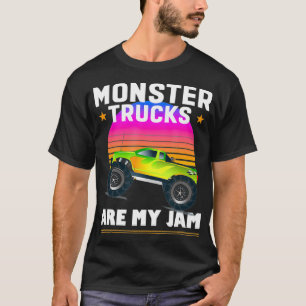 Truck Retro Style Monster Trucks Are My Jam  T-Shirt