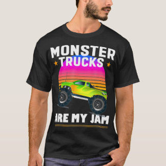 Truck Retro Style Monster Trucks Are My Jam  T-Shirt