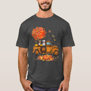 Truck Riding Boer Dog Pumkins Autumn Leaf Fall Yal T-Shirt
