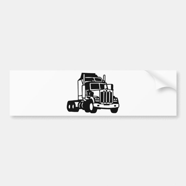 TRUCK semi trailer trucker  american Bumper Sticker (Front)