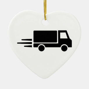 Truck speed ceramic tree decoration
