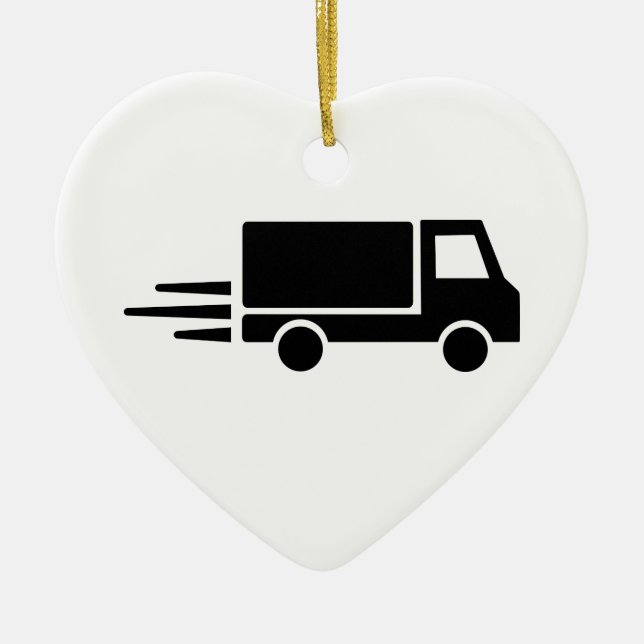 Truck speed ceramic tree decoration (Front)