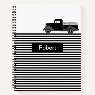Truck Stripes Design Custom School Notebook