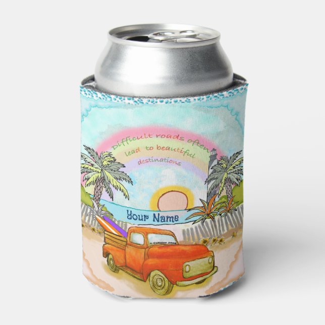 Truck Surfer Lighthouse can cooler (Can Front)