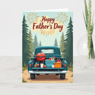 Truck Tailgate Fathers Day Card