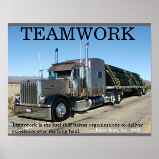 Truck Teamwork Poster