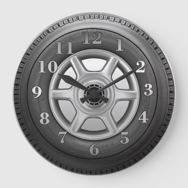 Truck Tire Mens Novelty Wall Clock (Front)