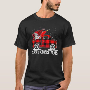 Truck Tree Unicorn Buffalo Plaid Christmas Pajama T-Shirt