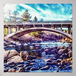 Truckee River at Verdi Nevada Poster
