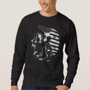 trucker American Big Rigs Diesel Truck Driver 100 Sweatshirt