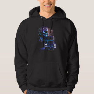 trucker American Big Rigs Diesel Truck Driver 107 Hoodie