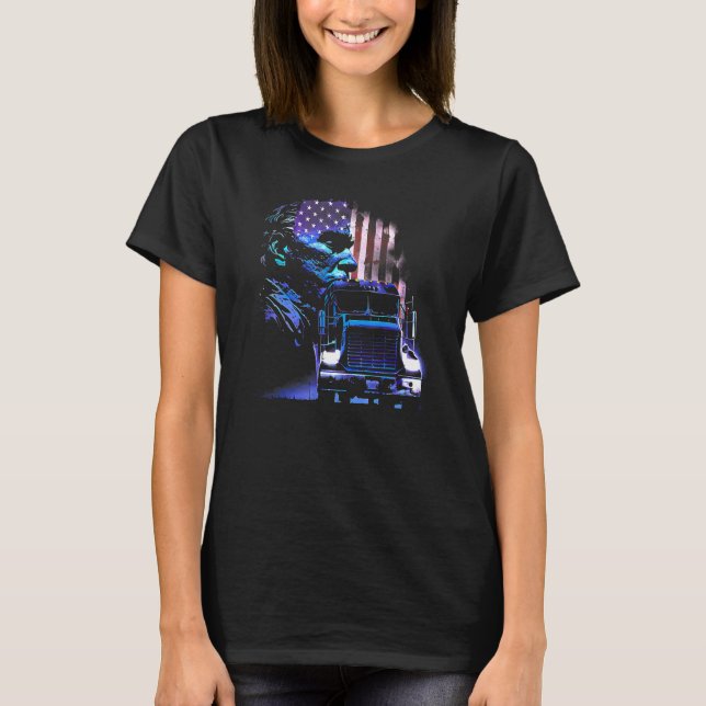 trucker American Big Rigs Diesel Truck Driver 107 T-Shirt (Front)
