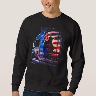 trucker American Big Rigs Diesel Truck Driver 53 Sweatshirt