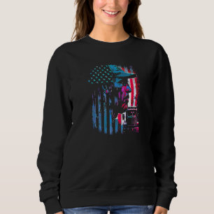 trucker American Big Rigs Diesel Truck Driver 58 Sweatshirt