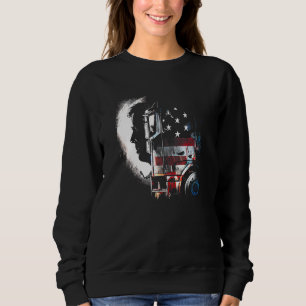 trucker American Big Rigs Diesel Truck Driver 74 Sweatshirt