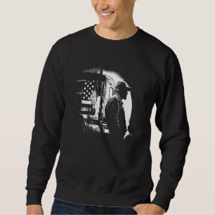 trucker American Big Rigs Diesel Truck Driver Sweatshirt
