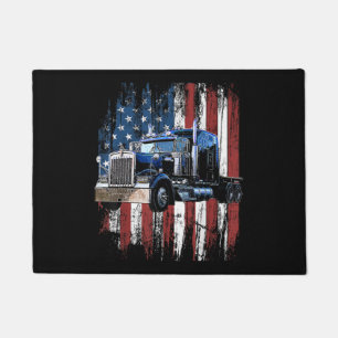 Trucker American Flag Truck Driver Truck Driver Gi Doormat